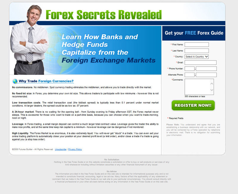 A picture of the Futures Builder marketing landing page created by Belmark Corporation