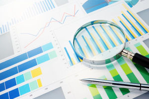 An agent reviewing a variety of marketing performance reports